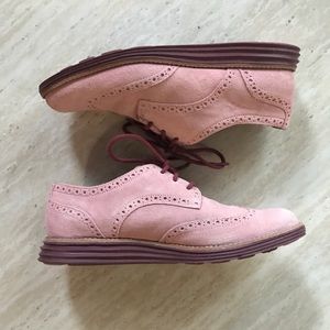 Cole Hans Lunargrand Pink Oxfords - 7 - EUC